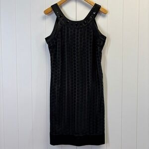 Robbie Bee Womens Classic Glam Cocktail Polka Dot Gem Dress Size 10 Night Out